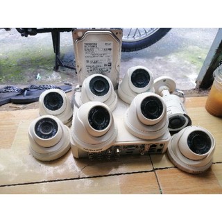 trọn bộ 8 camera hikvision analog đã qua sd