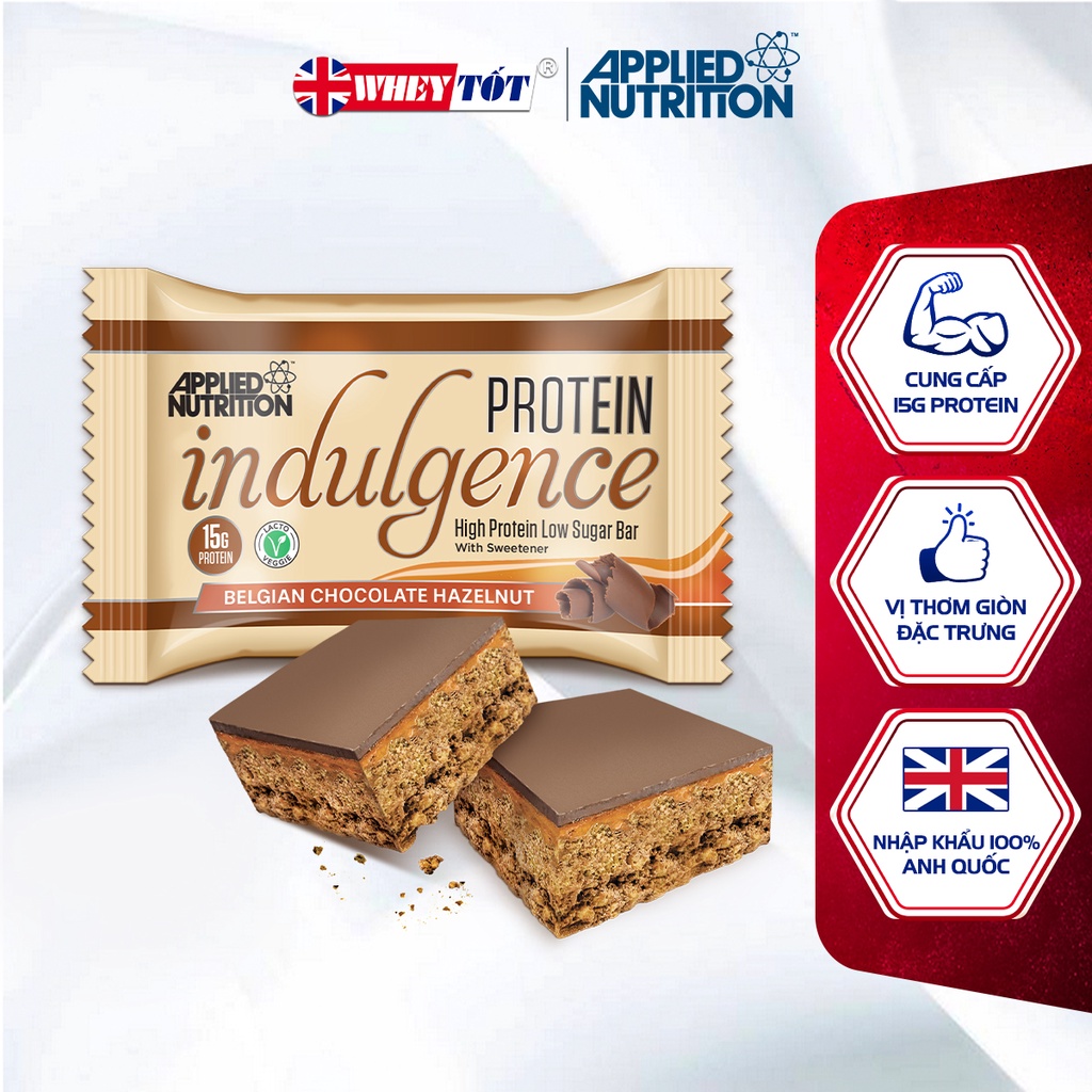 Thanh Protein Indulgence Bar 50g Applied Nutrition ăn kiêng, giảm cân nhập khẩu UK