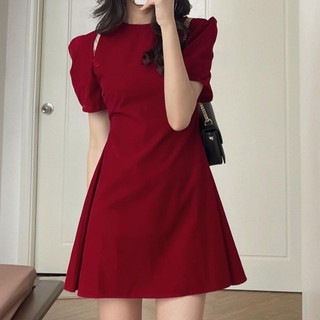 Đầm nữ xinh☘️FREESHIP ☘️váy đẹp chất liệu nhung cổ vuông trẻ trung