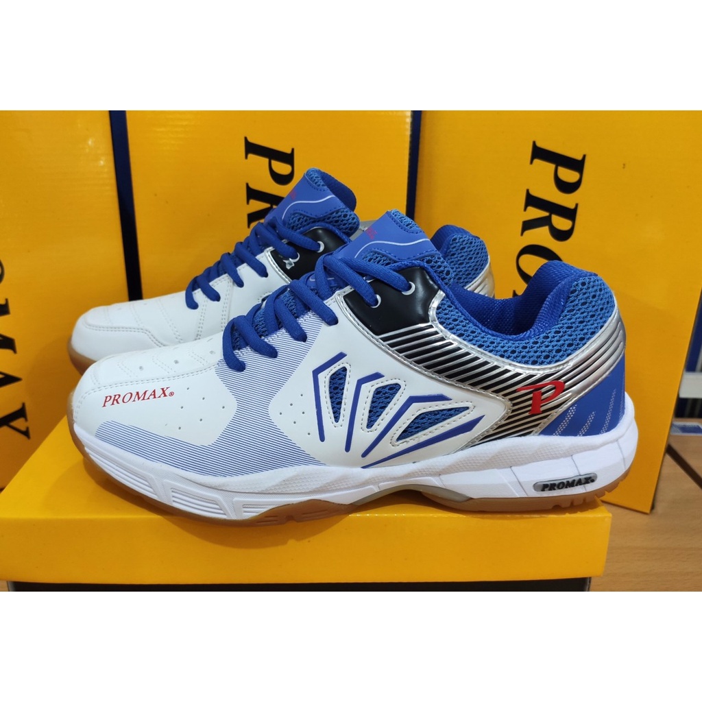 Giày cầu lông Promax 20001-White chính hãng, giá rẻ phù hợp với vận động viên phong trào - chuyên nghiệp.