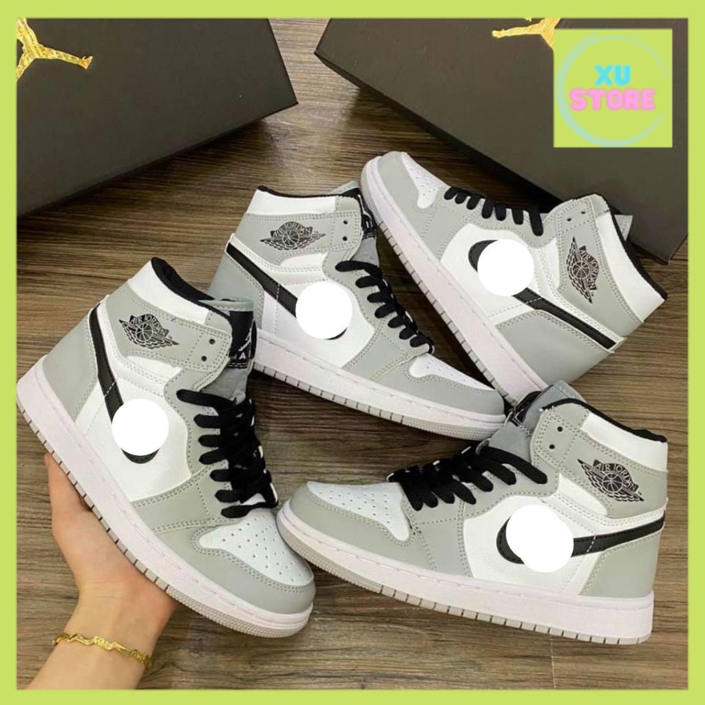 Giày Thể Thao Jordan Cao Cổ Xám Trắng, Giày Jodan 1 High Grey Hàng Chuẩn Dành Cho Học Sinh Sinh Viên Đi Học Đi Chơi 2023
