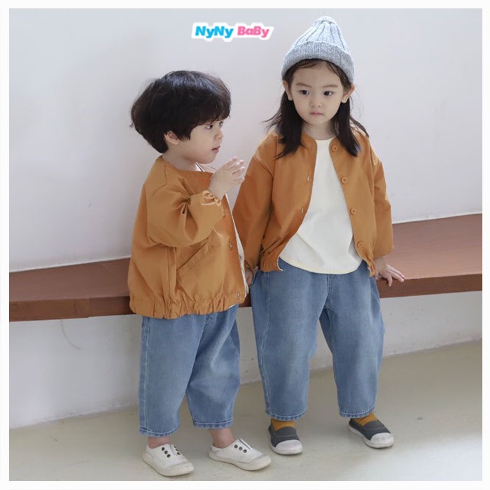 Quần jean ống suông cho bé trai bé gái nyny baby vải jean mềm phong cách - ảnh sản phẩm 2