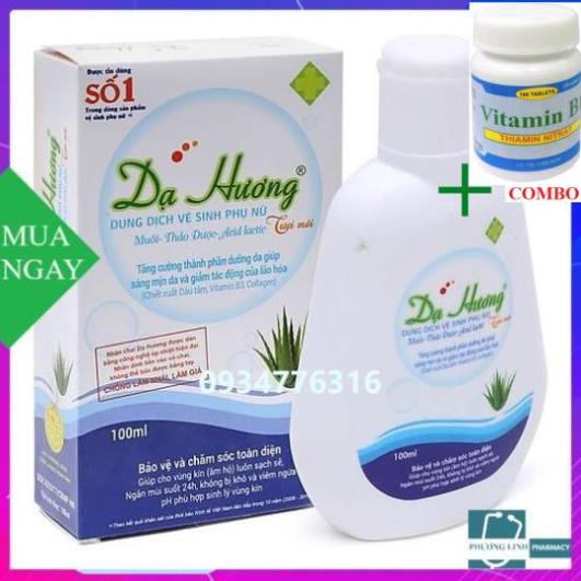 Combo Vitamin B1 chai 100 viên+ DẠ HƯƠNG DUNG DỊCH VỆ SINH