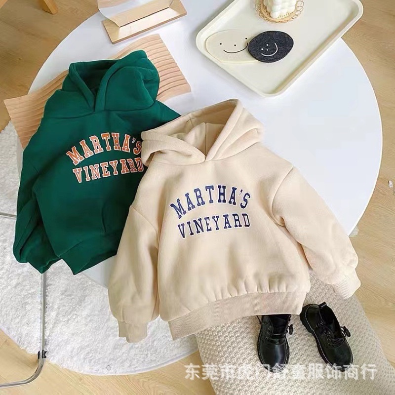 AN03_9-20kg Áo nỉ lót lông mỏng, áo Hoodie unnisex in hình ngộ nghĩnh cho bé trai bé gái