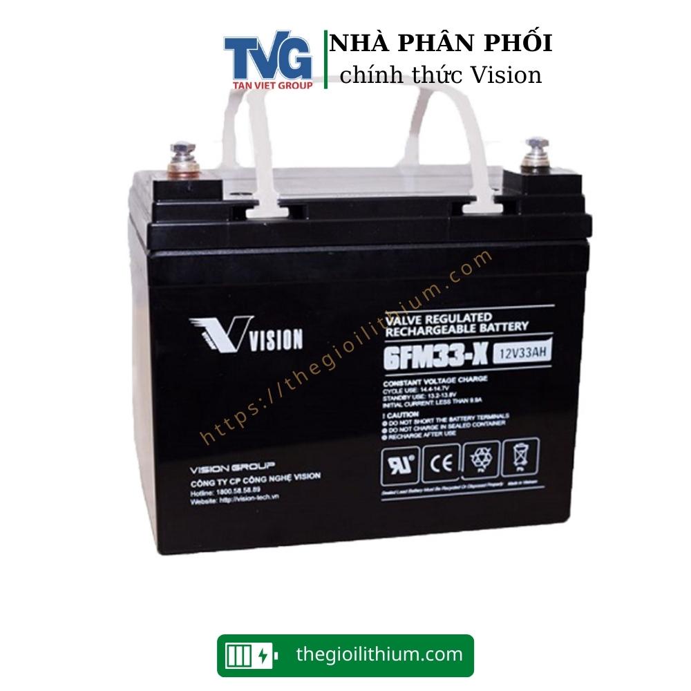 Ắc quy chính hãng Vision 6FM33-X 12V 33Ah