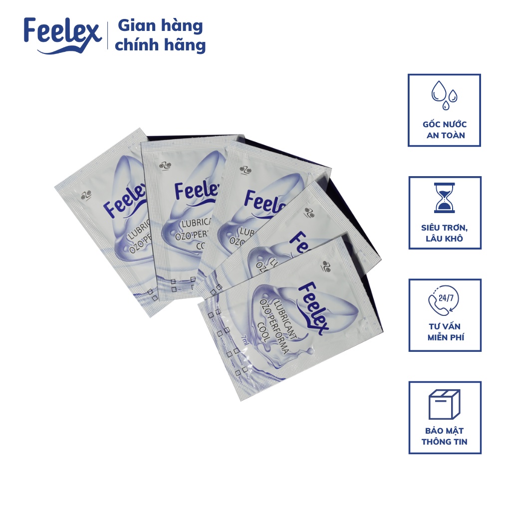 Gel bôi trơn Feelex Lubricant OZO performa cool dạng gói 7ml