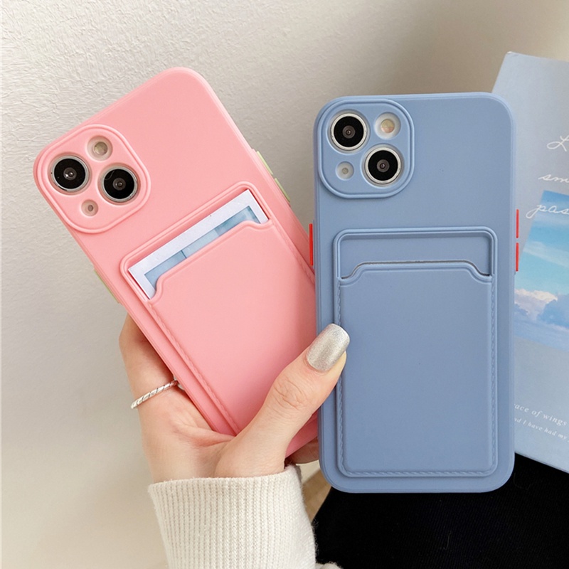 Ốp Điện Thoại TPU Kèm Ngăn Đựng Thẻ Cho Redmi 12 Note 12 4G 12S 11 11s 10 9 8 Pro + 10s 9S YTKB2