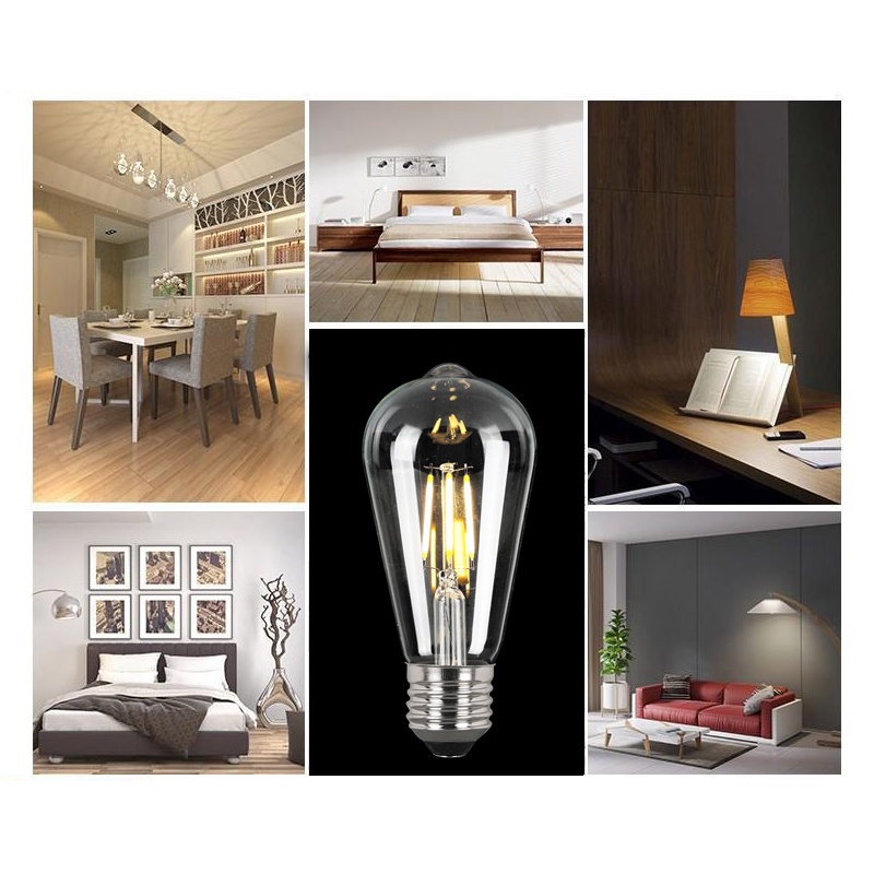 Bóng Đèn LED E27 AC 220V Hình Oval Ánh Sáng Trắng Ấm Áp Trang Trí Nhà Cửa
