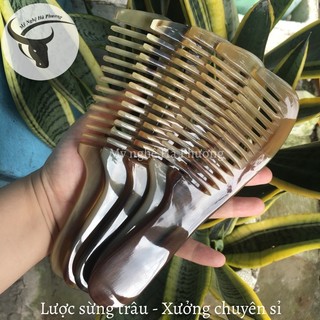 [ Nhiều mẫu] Lược sừng răng thưa, gỡ rối cho mái tóc xoăn, tóc uốn
