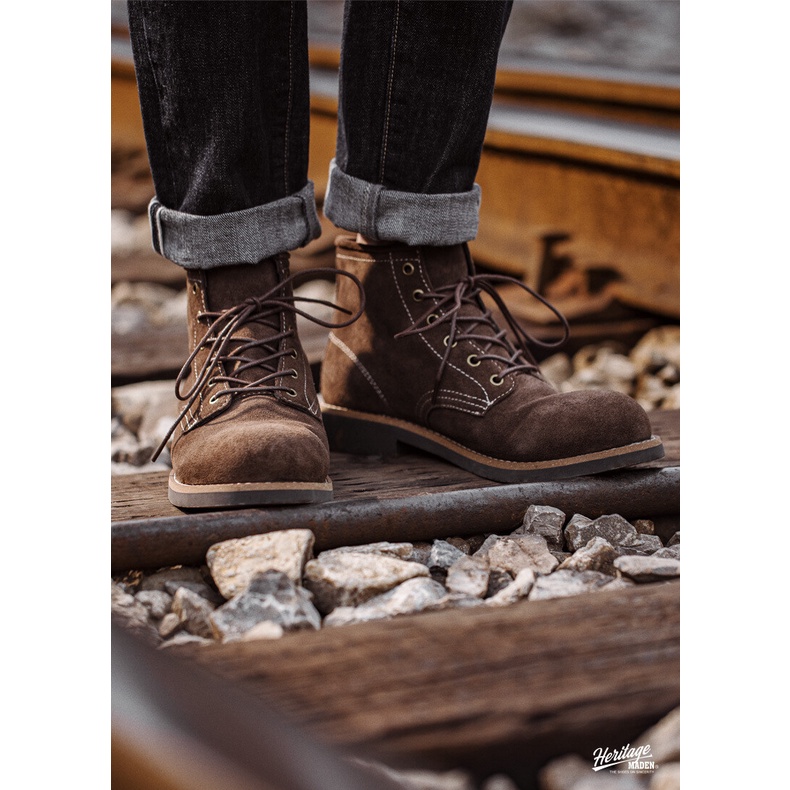 Giày bốt martin MADEN cổ cao phong cách Anh quốc độc đáo thời trang mùa đông 2022 mới cho nam