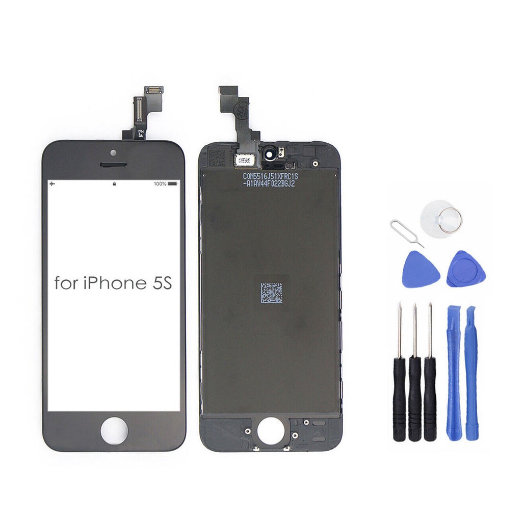 Màn hình thay thế nguyên bộ cho điện thoại IP 5, IP 5s, tặng kèm bộ sửa 9 trong 1.Bán lẻ rẻ như bán buôn