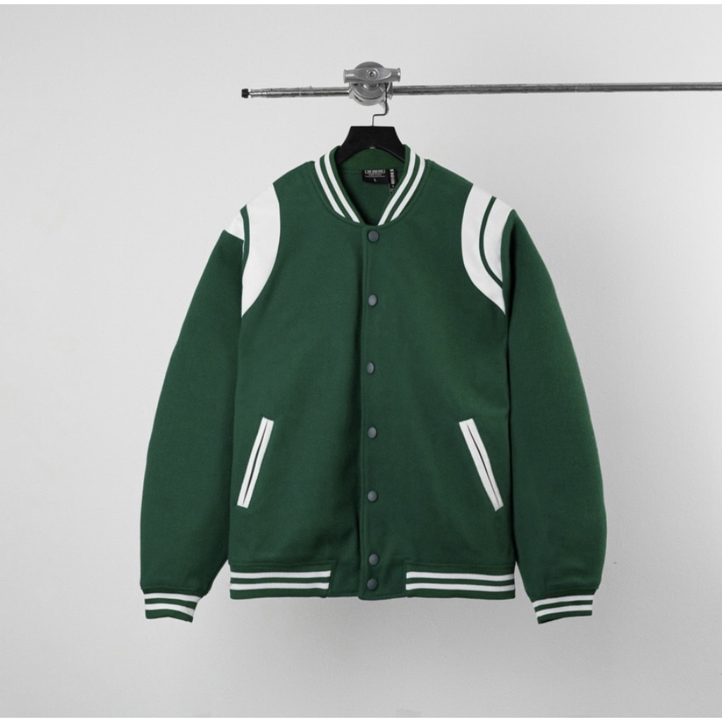 Áo Khoác Bomber Teddy Đỏ Mận Phối Viền Cầu Vai Da - Áo Khoác Bomber Fom Rộng Phối Đồ Cực Đẹp, 1 Lớp