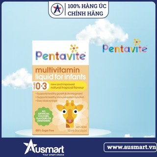Vitamin tổng hợp cho bé từ 0 đến 3 tuổi Pentavite Infant Liquid Multivitamin 30ml