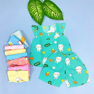 (SIZE 5) Bộ tole lanh (tôn), lanh lụa mặc nhà bé gái QUẦN ĐÙI , tay cánh tiên dễ thương. 12-14kg, bộ hè cho bé, mát mẻ.