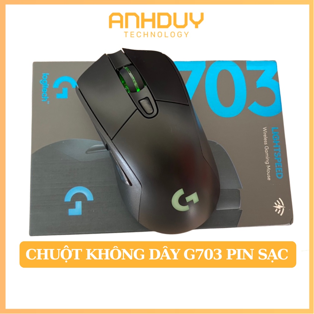 Chuột không dây Logitech G703 OEM 4000 DPI pin sạc Led RGB phù hợp văn phòng chơi game học tập - Bảo hành 12 tháng
