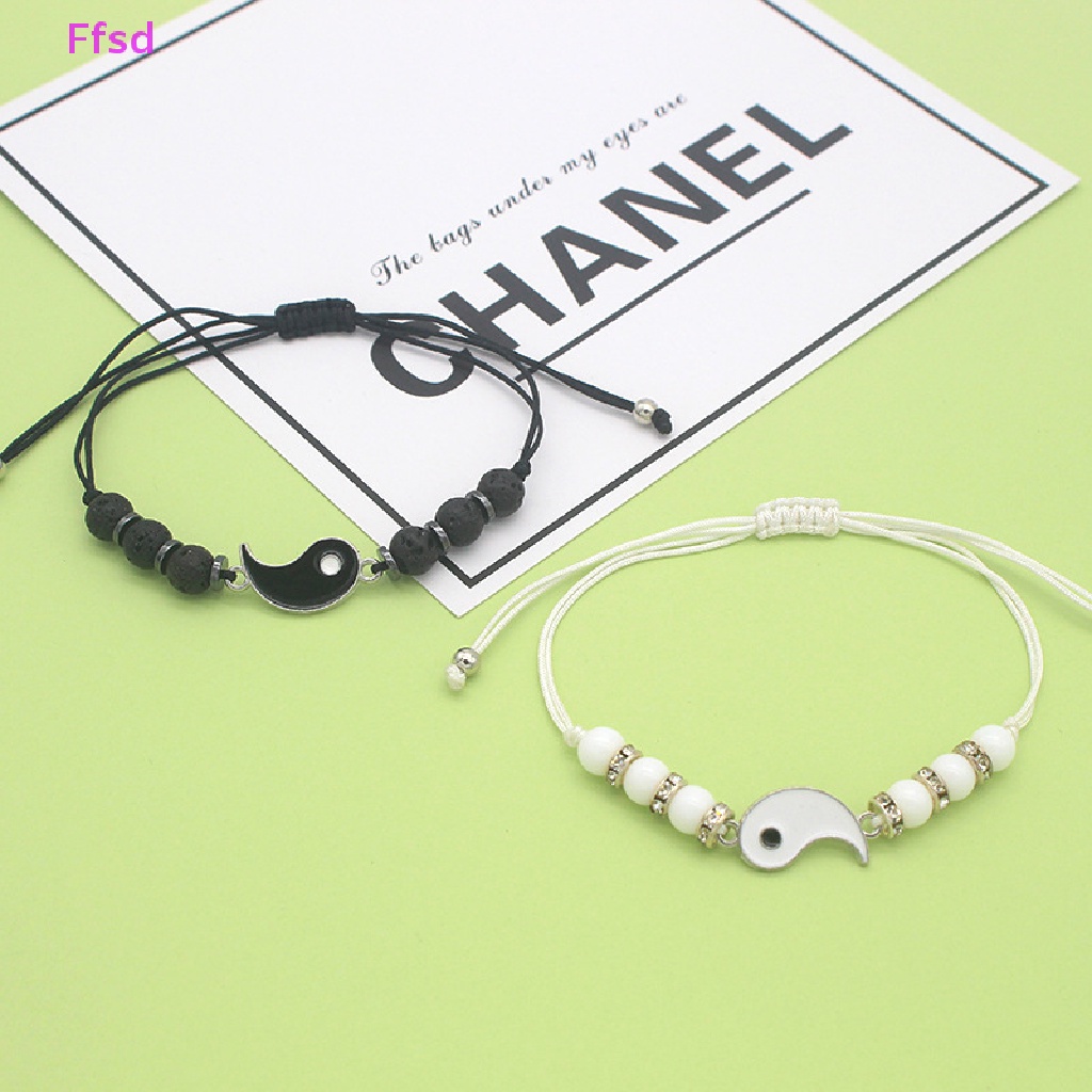 {Ffsd} Vòng Tay Cặp Đôi / Bạn Bè / Thái Cực Quyền Dệt Thủ Công Có Thể Đ