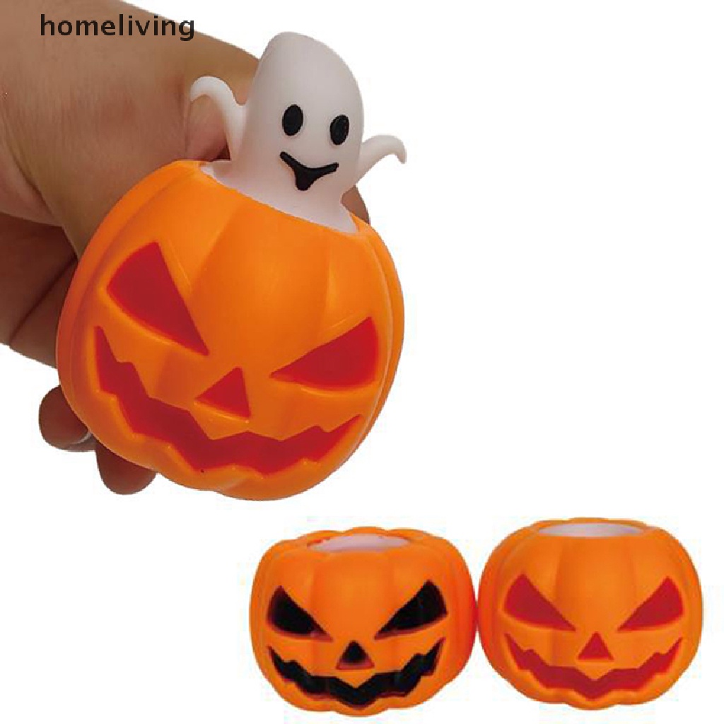 Đồ Chơi Bóng Cao Su Nhiệt Dẻo Hình Bí Ngô Ma Quái Trang Trí Tiệc Halloween Cho Bé DIY