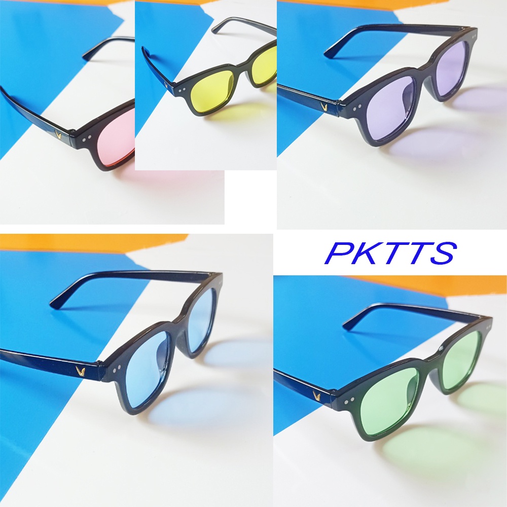 Kính mát chữ V hot trend không độ dễ thương dùng cho cả nam và nữ chống tia uv