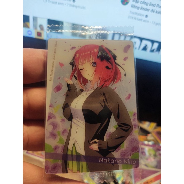 Thẻ bánh xốp Nanako Nino Gotoubun 5 nàng dâu chính hãng bandai