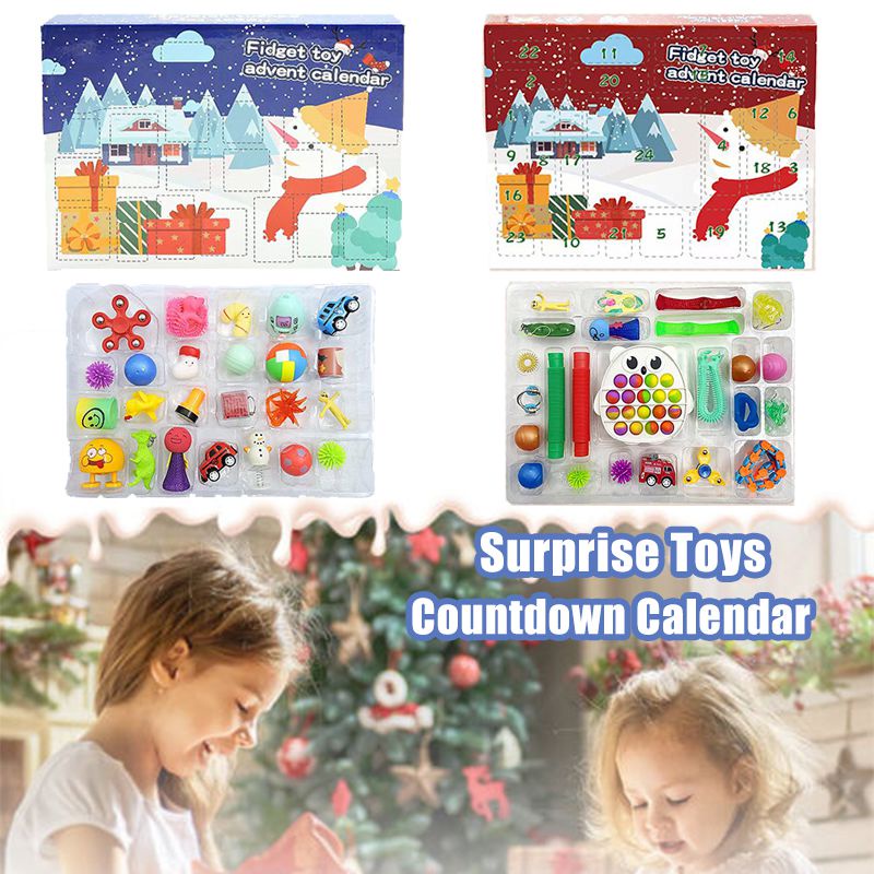 Bộ đồ chơi đếm ngược lễ giáng sinh bí ẩn phổ biến bất ngờ làm quà tặng dành cho trẻ em/ bé trai/ bé gái