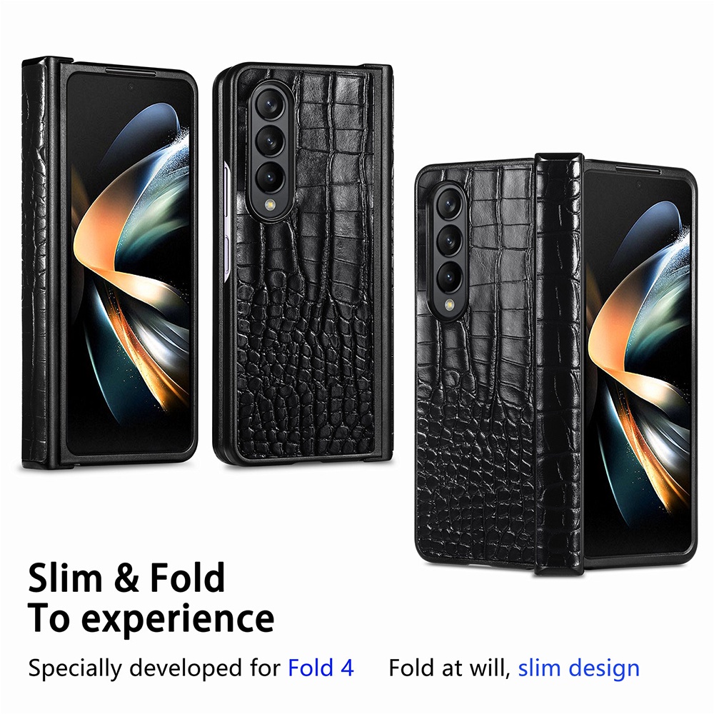 Ốp Điện Thoại Da Cá Sấu Chống Sốc Cho Samsung Galaxy Z Fold4 Samsun Sumsung Fold 4 Samsungzold4 5G