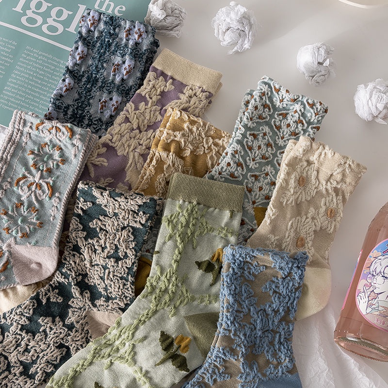 Hàng Có Sẵn#Vớ Dài Trung Bình Dày Dặn Phong Cách Nhật Bản Dễ Thương Thời Trang Xuân Hè Cho Nữ