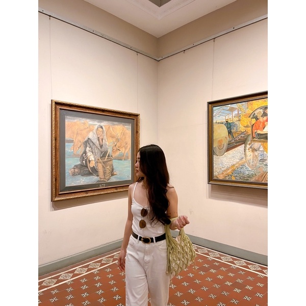 FLORENCE xanh bơ- Túi thắt thủ công