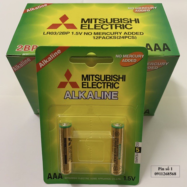 Pin điều khiển AAA Alkaline Mitsubishi Loại tốt giá rẻ