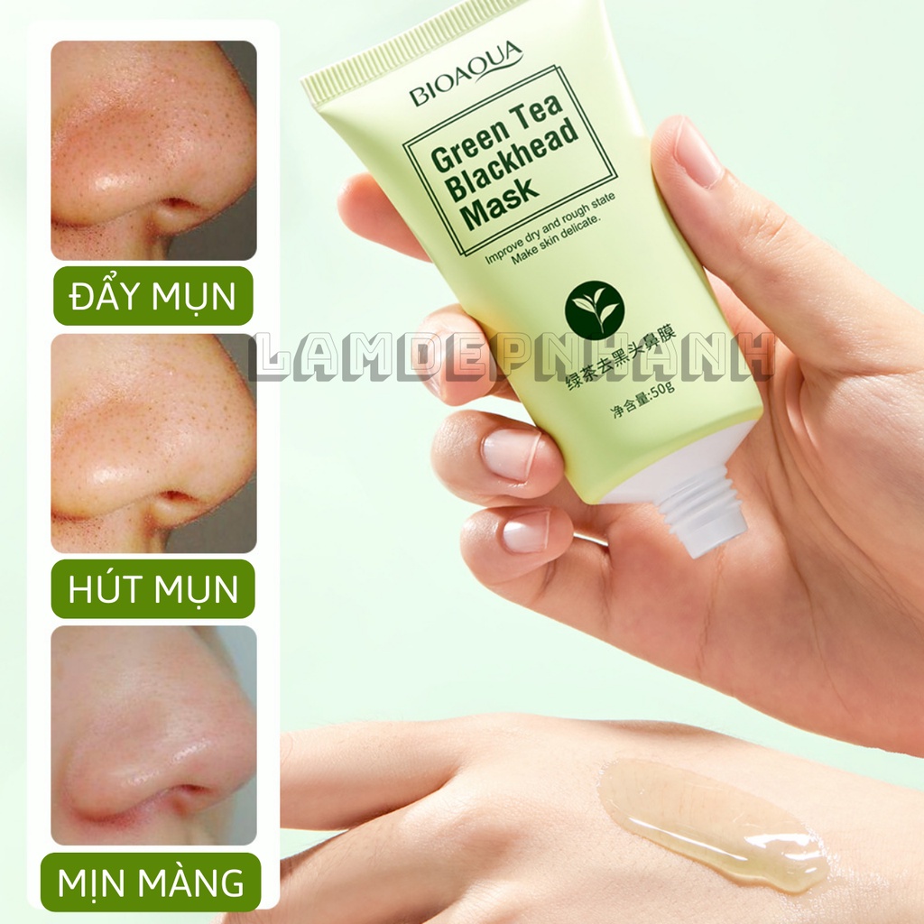 Gel Lột Mụn Làm Sạch và Dưỡng Ẩm Da  BIOAQUA tinh chất trà xanh 50g