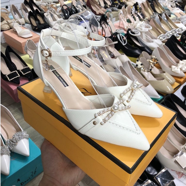 Giày cao gót 5cm khuy đá xinh fom 1,5