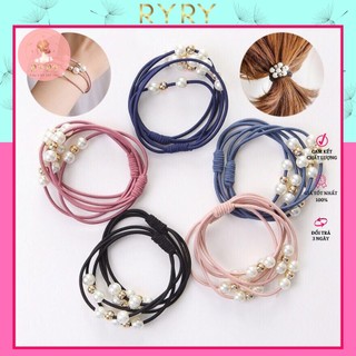 Set 5 Cột Tóc Hạt Ngọc Cực Xinh Dây Nhiều Lớp Cho Nữ