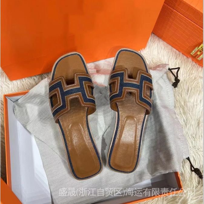 Dép Sandal Da Thật HERMES 1: 1 Cho Nữ
