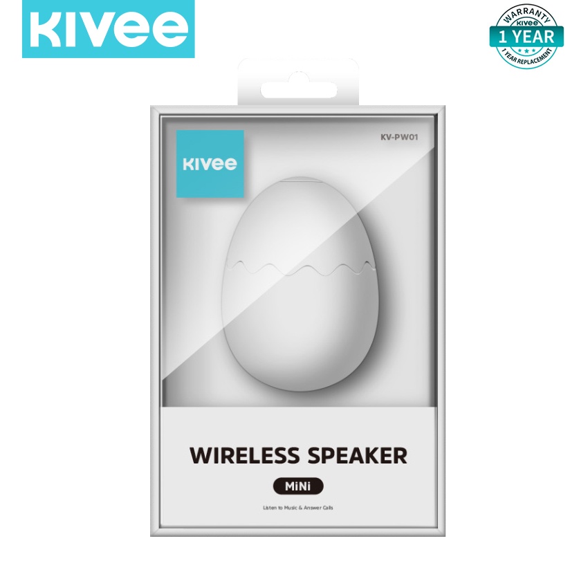 Kivee MW08 Loa bluetooth mini thiết kế hình quả trứng phạm vi kết nối lên đến 10m