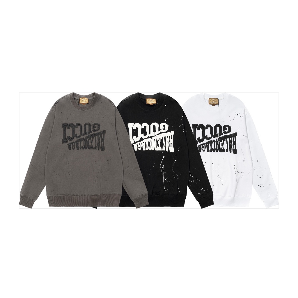 Áo len nam Gucci GC GG hoạ tiết chữ nổi bật