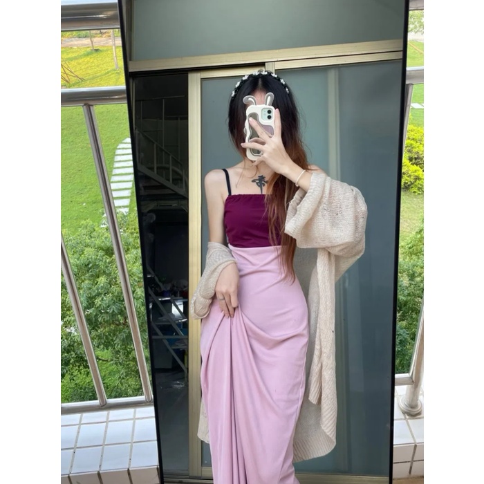 Set Áo Ống Dáng Ôm + Chân Váy Dài Thời Trang Cho Nữ