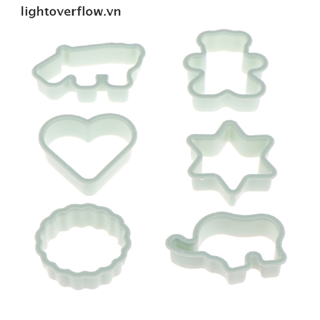 Set 6 Khuôn Nhựa Làm Bánh Sandwich / Bánh Quy Hình Động Vật