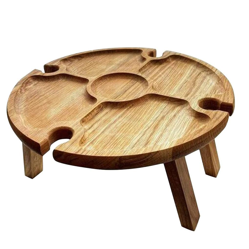 Giá Đỡ Ly Rượu Bằng Gỗ Có Thể Gấp Gọn Tiện Dụng Mang Theo Du Lịch Dã Ngoại