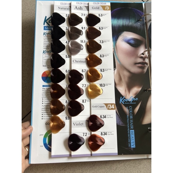 Bảng màu thuốc nhuộm koolpro  .46 màu thời trang