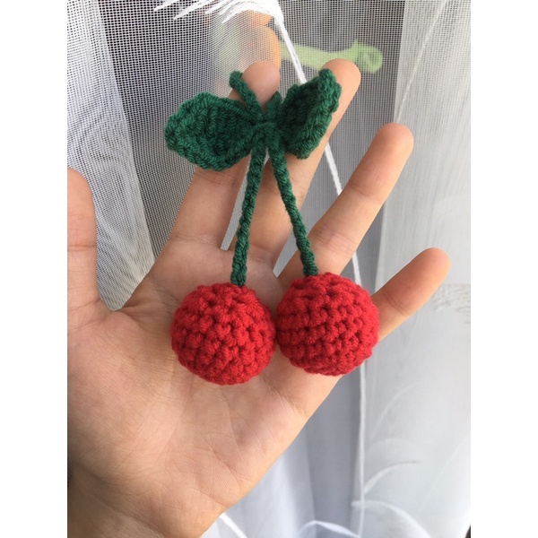 Quả cherry bằng len 🍒 siu cute