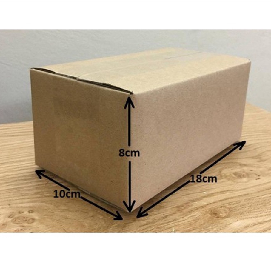 18x10x8 Hộp Carton Đóng Hàng Hộp Ship COD 3 Lớp sóng E Mặt Nâu