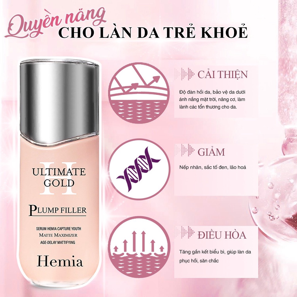 Serum Hemia tinh chất dưỡng trắng da mờ thâm se khít lỗ chân lông 50ml