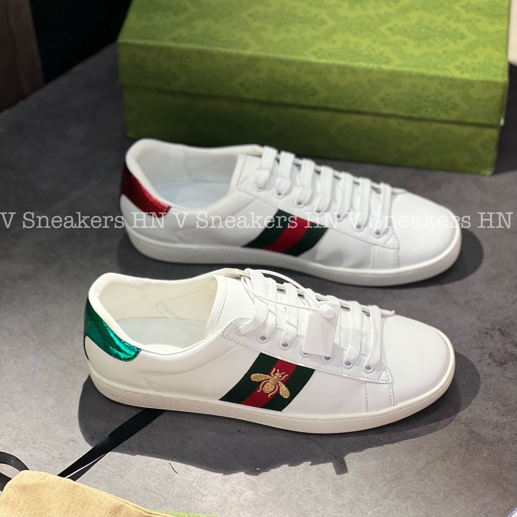 Giày Thể Thao Gucci Ong Cao Cấp Full Size Nam Nữ Phong Cách Hàn Quốc Giày GC Xanh Đỏ Thêu Họa Tiết Ong Vàng