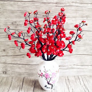 Cành Mai Đào _ dài 30cm_ hoa lụa trang trí