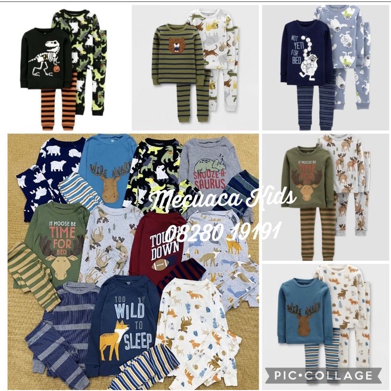 Bộ dài tay cotton borip cho bé trai nhiều mẫu Noel, Haloween, người tuyết xuất dư xịn