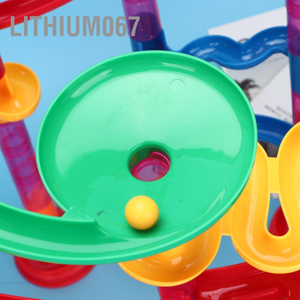 Lắp ráp mê cung bi 3 chiều, đồ chơi lắp ráp thả bi Marble run 109 chi tiết cho bé - Đồ chơi Phát triển IQ Lithium067