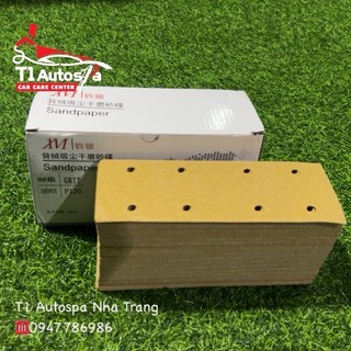 Hộp 100 tờ nhám chà khô matit 70 x 198 mm dùng cho ô tô, xe máy