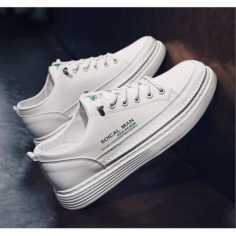 Giày Nam SOICAL MAN Chất Liệu Da PU Trẻ Trung Cá Tính, Giày Thể Thao Nam Thiết Kế 2023