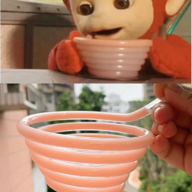 bát thủy tinh và ống hút xoắn ốc teletubies sáng tạo hot tiktok