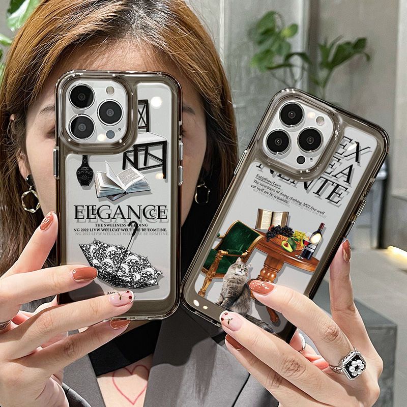 Ốp Điện Thoại Silicon TPU Mềm Đen Trong Suốt Chống Sốc Cho IPhone 14 13 12 11 Pro Max XS XR X 8 7 6S Plus