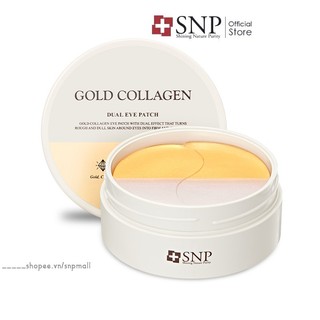 Mặt Nạ Mắt SNP Gold Collagen Dual Eye Patch Chứa Vàng Collagen Glutathione Hộp 60 Miếng